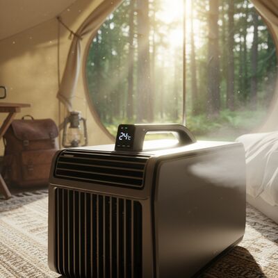 Dual Power Camping Portable Air Conditioners 490W Small Space AC Units Lightweight