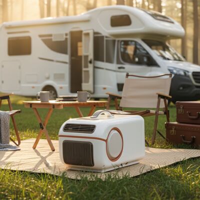 Compact Camping Air Conditioner DC AC Powered Instant Cooling Portable AC